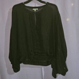 Charlotte Russe, Black, Silver, Top, Size: S